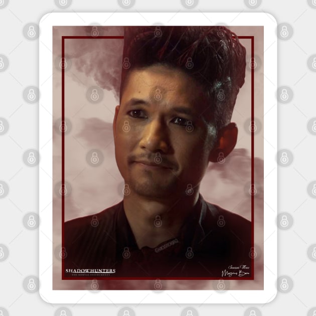 Magnus Bane - Season Three Poster - Shadowhunters Sticker by vickytoriaq
